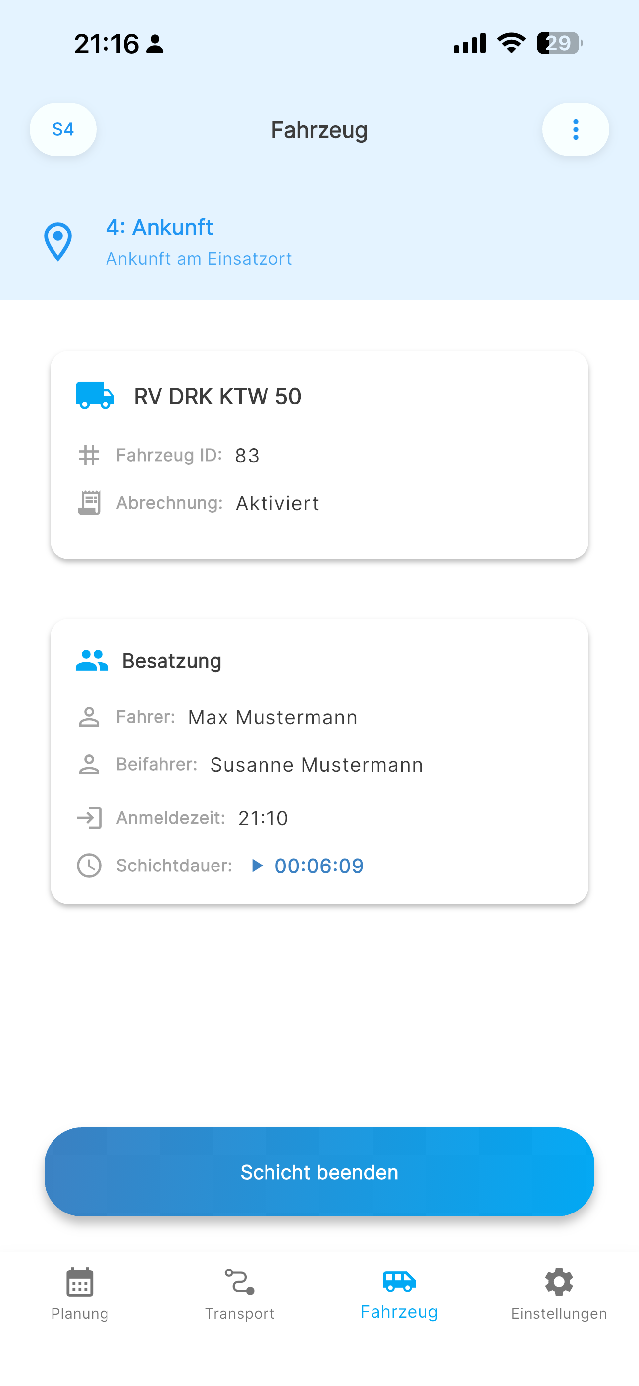 Crew App Screenshot 11 (Tagmodus)